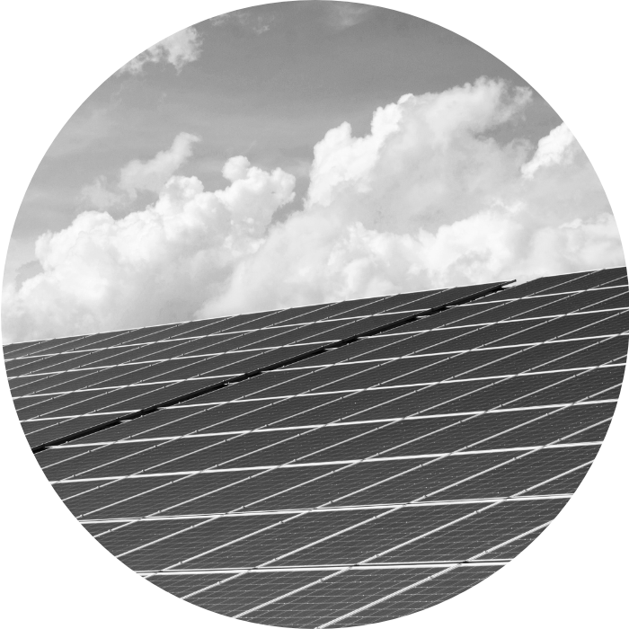 Solarzellen, schwarz weiß