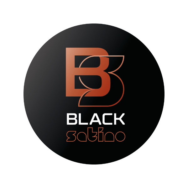 Black Satino Logo schwarz rot
