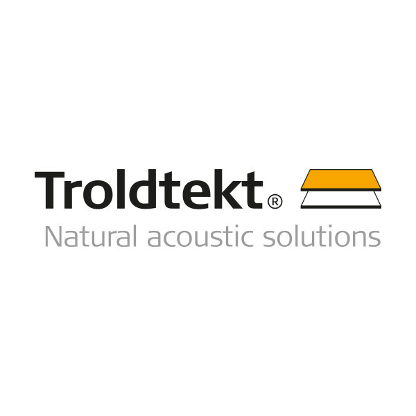 Troldtekt - natural acoustic solutions. Logo schwarz grau