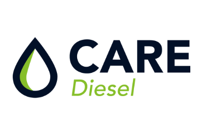 Care Diesel Logo mit Tropfen, schwarz grün