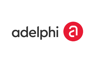 adelphi Logo schwarz rot